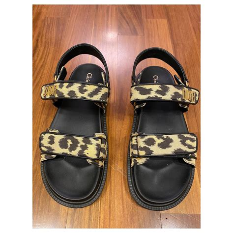 leopard dior sandals|dior bay sandals.